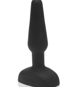 B-Vibe Trio Plug Rechargeable Silicone Anal Plug with Remote Control - Black