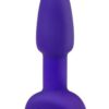 B-Vibe Rimming Petite Rechargeable Silicone Anal Plug with Remote Control - Purple