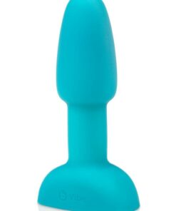 B-Vibe Rimming Petite Rechargeable Silicone Anal Plug with Remote Control - Teal