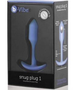 B-Vibe Snug Plug 1 Silicone Weighted Butt Plug - Violet