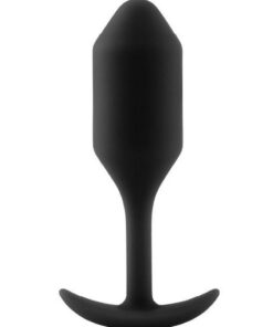 B-Vibe Snug Plug 2 Silicone Weighted Anal Plug - Black