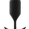 B-Vibe Snug Plug 4 Silicone Weighted Anal Plug - Black