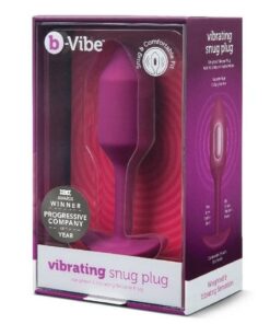 B-Vibe Vibrating Snug Plug 2 Rechargeable Silicone Anal Plug - Rose