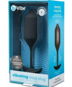B-Vibe Vibrating Snug Plug 4 Rechargeable Silicone Anal Plug - Black