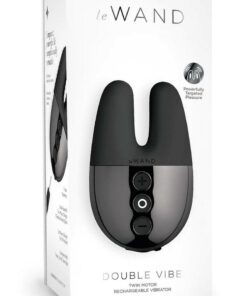 Le Wand Double Vibe Rechargeable Silicone Rabbit Vibrator - Black