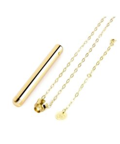 Le Wand Vibrating Necklace Rechargeable Silicone Discreet Vibrator - Gold