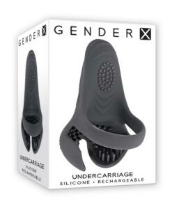 Gender X Undercarriage Rechargeable Silicone Cock Ring - Gray