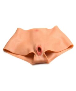 Master Series Pussy Panties Silicone Wearable Vagina/Ass Panties - Medium - Vanilla