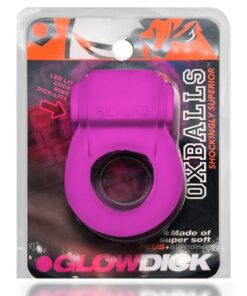 Glowdick Silicone Cockring with LED - Pink Ice