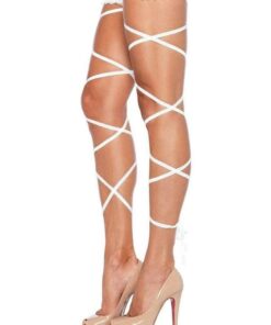 Leg Avenue Garter Leg Wrap Set - O/S - White