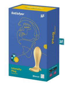 Satisfyer Intensity Plug Rechargeable Silicone Connect App Anal Plug - Gold