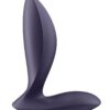 Satisfyer Power Plug Rechargeable Silicone Connect App Anal Plug - Plum