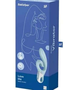Satisfyer Love Me Rechargeable Silicone Rabbit Vibrator - Blue