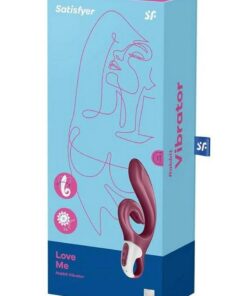 Satisfyer Love Me Rechargeable Silicone Rabbit Vibrator - Red