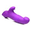 Gossip Blasters 10X Rechargeable Silicone Thrusting Rabbit Vibrator - Violet