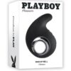 Playboy Ring my Bell Rechargeable Silicone Vibrating Tip - Black