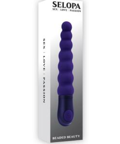 Selopa Beaded Beauty Silicone Vibrator - Purple