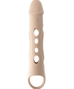 Zero Tolerance Big Boy Extender Rechargeable Silicone Penis Extension with Remote - Vanilla