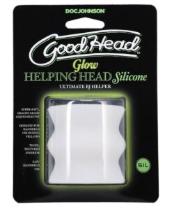 GoodHead Helping Head Silicone Stroker - Glow In the Dark