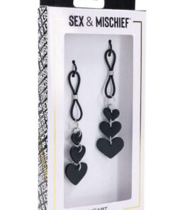 Sex and Mischief Nipple Ties - Black/Silver