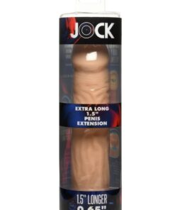 JOCK Extra Long Penis Extension Sleeve 1.5in - Vanilla