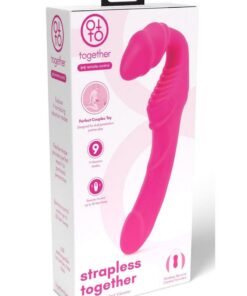 Together Toys Together Silicone Rechargeable Remote Control Strapless Strap-On Vibrator - Pink