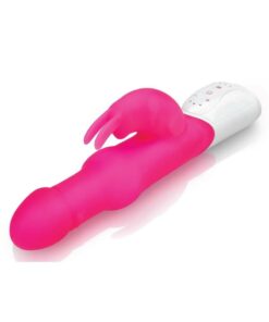 Rabbit Essentials Silicone Rechargeable Beads Rabbit Vibrator - Hot Pink