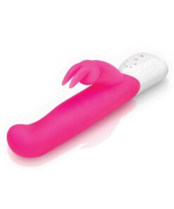 Rabbit Essentials Silicone Rechargeable G-Spot Rabbit Vibrator - Hot Pink