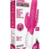 Rabbit Essential Silicone Rechargeable Double Penetration Rabbit Vibrator - Hot Pink