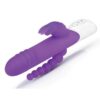 Rabbit Essential Silicone Rechargeable Double Penetration Rabbit Vibrator - Purple