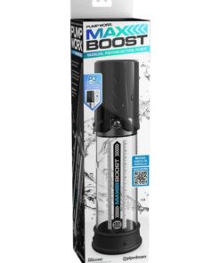 Pump Worx Max Boost Penis Pump - Black/Clear