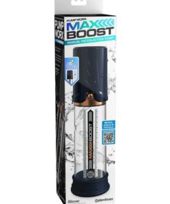 Pump Worx Max Boost Penis Pump - Blue/Clear