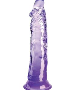 King Cock Clear Dildo 8in - Purple
