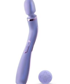 Wellness Eternal Wand Rechargeable Silicone Vibrating Wand with Remote - Lavender