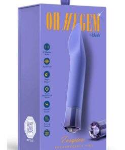 Oh My Gem Enrapture Rechargeable Silicone G-Spot Vibrator - Tanzanite
