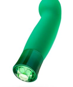 Oh My Gem Enchanting Rechargeable Silicone G-Spot Vibrator - Turquoise