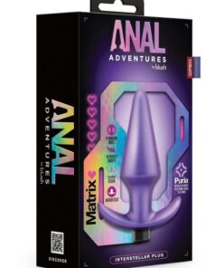 Anal Adventures Matrix Interstellar Plug Rechargeable Silicone Anal Plug - Astro Violet