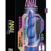 Anal Adventures Matrix Kinetic Plug Rechargeable Silicone Anal Plug with Remote- Space Age Blue