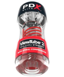 PDX Elite ViewTube 2 Rechargeable Stroker - Clear/Red