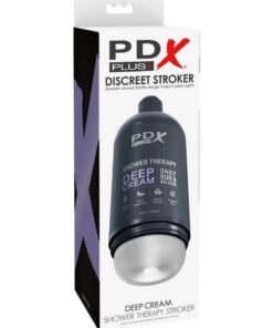 PDX Plus Shower Therapy Deep Cream Discreet Stroker - Frosted