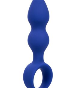 Admiral Advanced Beaded Silicone Anal Probe - Blue