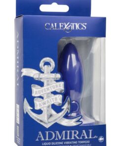 Admiral Liquid Silicone Vibrating Torpedo Rechargeable Anal Probe - Blue