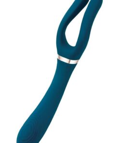 Bodywand ID Mystery Rechargeable Silicone Double End Vibrator - Blue