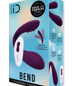 Bodywand ID Bend Rechargeable Silicone Clitoral Stimulator with Remote - Purple