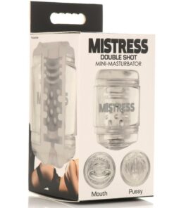 Mistress Double Shot Mouth and Pussy Stroker - Clear