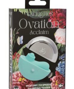 Ovation Acclaim Rechargeable Silicone Thumping Clitoral Stimulator - Blue