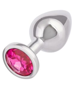 Jewel Rose Aluminum Anal Plug - Large - Pink