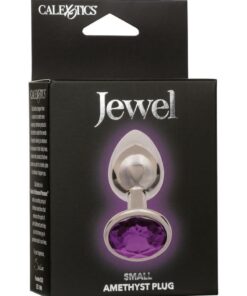 Jewel Amethyst Aluminum Anal Plug - Small - Purple