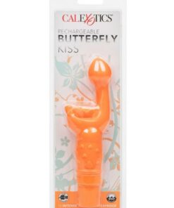 Rechargeable Butterfly Kiss G-Spot Rabbit Vibrator - Orange