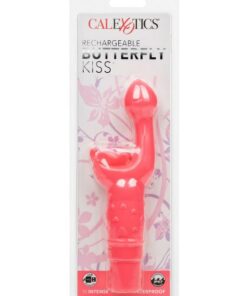 Rechargeable Butterfly Kiss G-Spot Rabbit Vibrator - Pink